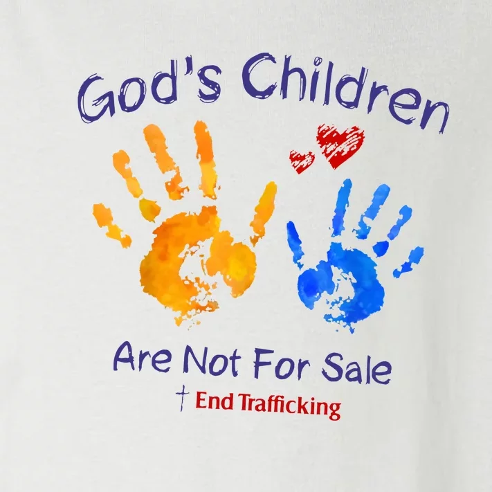 Gods Children Are Not For Sale Hand Prints Toddler Long Sleeve Shirt