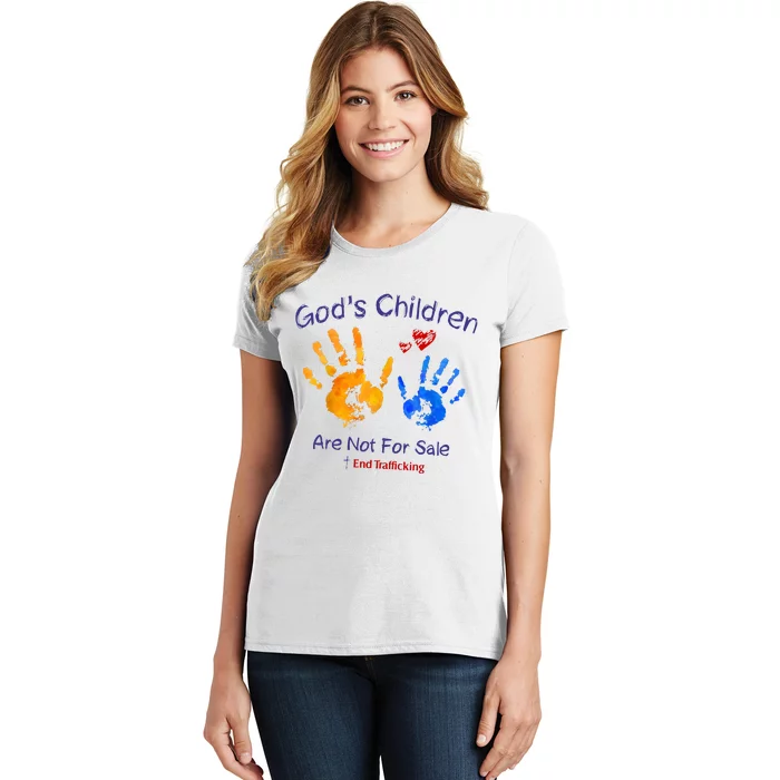 Gods Children Are Not For Sale Hand Prints Women's T-Shirt