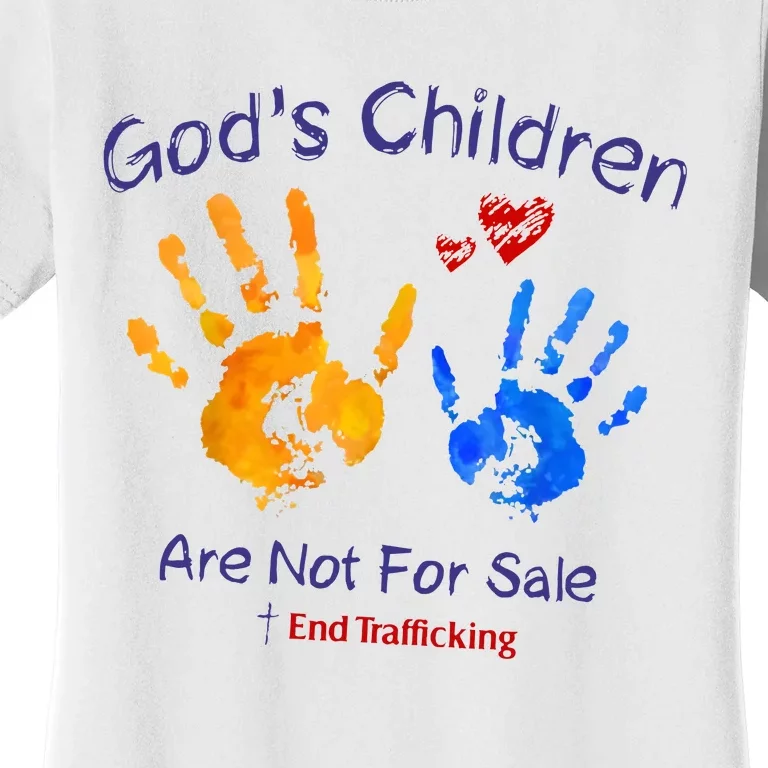 Gods Children Are Not For Sale Hand Prints Women's T-Shirt