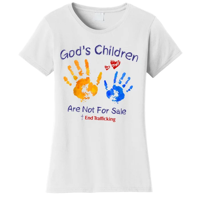 Gods Children Are Not For Sale Hand Prints Women's T-Shirt