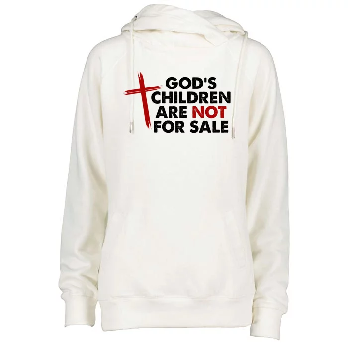 Gods Children Are Not For Sale Trafficking Awareness Womens Funnel Neck Pullover Hood