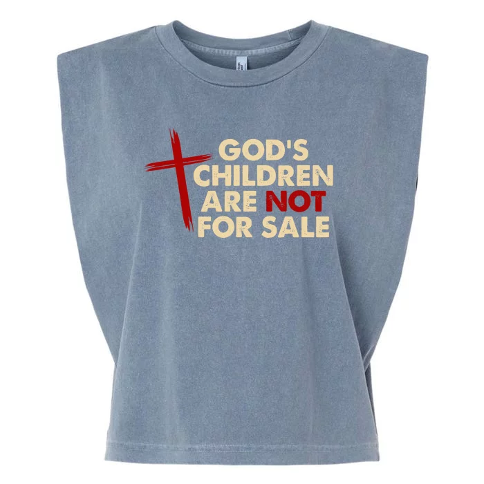 Gods Children Are Not For Sale Trafficking Awareness Garment-Dyed Women's Muscle Tee