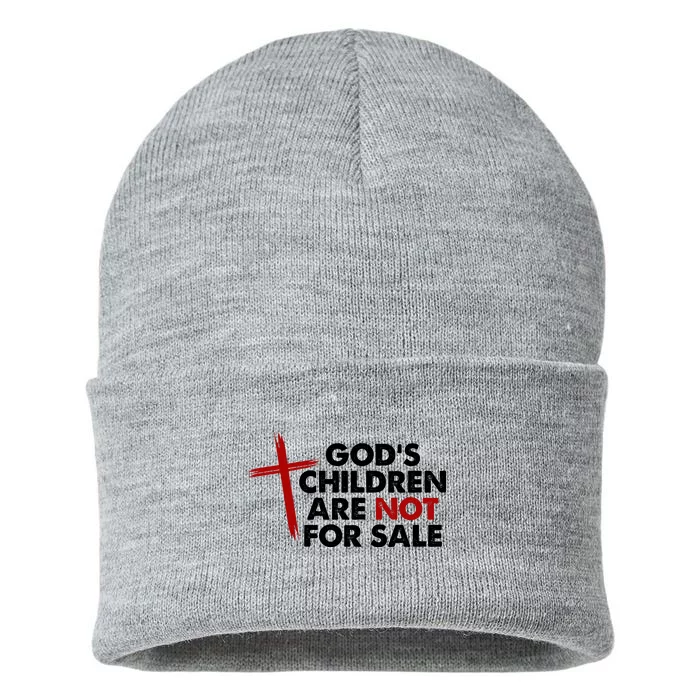 Gods Children Are Not For Sale Trafficking Awareness Sustainable Knit Beanie