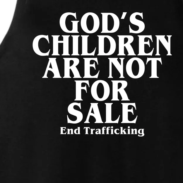 Gods Children Are Not For Sale End Trafficking Ladies Tri-Blend Wicking Tank