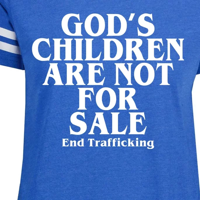 Gods Children Are Not For Sale End Trafficking Enza Ladies Jersey Football T-Shirt