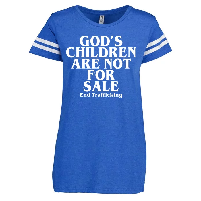 Gods Children Are Not For Sale End Trafficking Enza Ladies Jersey Football T-Shirt