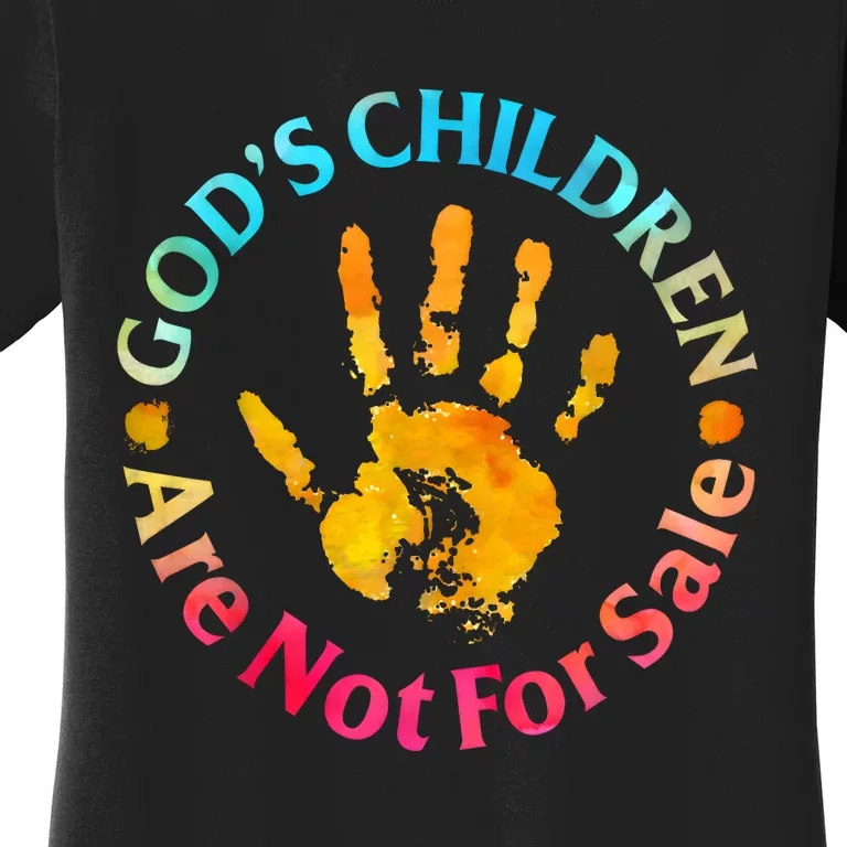 Gods Children Are Not For Sale Hand Prints Women's T-Shirt