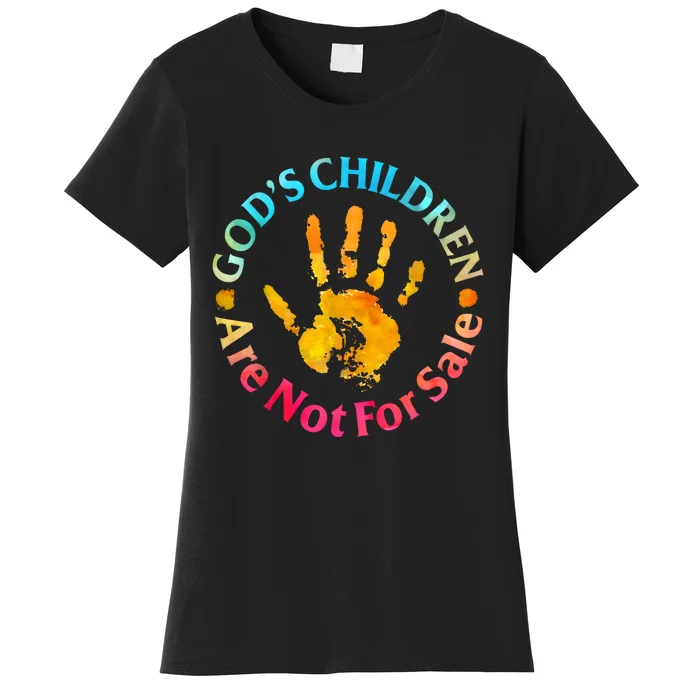 Gods Children Are Not For Sale Hand Prints Women's T-Shirt