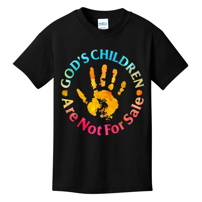 Gods Children Are Not For Sale Hand Prints Kids T-Shirt