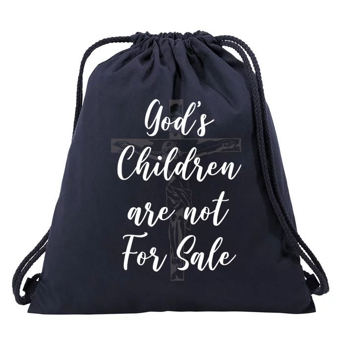 Gods Children Are Not For Sale Christ Awareness Drawstring Bag