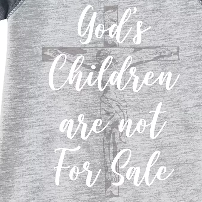 Gods Children Are Not For Sale Christ Awareness Infant Baby Jersey Bodysuit