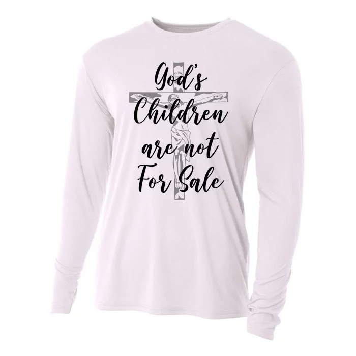 Gods Children Are Not For Sale Christ Awareness Cooling Performance Long Sleeve Crew