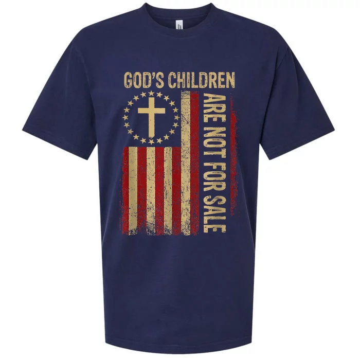 God's Children Are Not For Sale Cross Christian Fun Idea Sueded Cloud Jersey T-Shirt