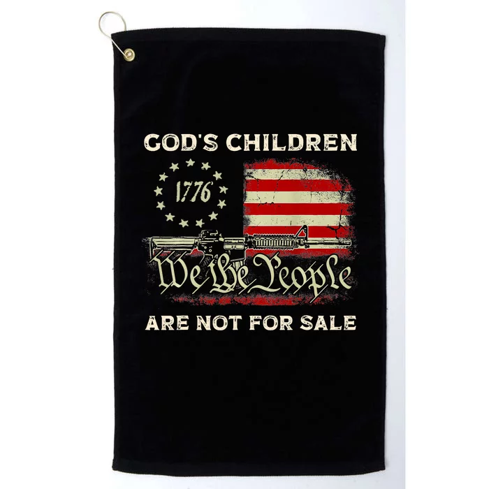 Gods Children Are Not For Sale We The People America Flag Platinum Collection Golf Towel