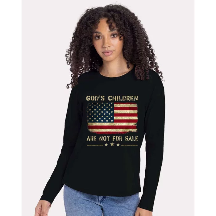 God's Children Are Not For Sale Embracing Sound of Freedom Womens Cotton Relaxed Long Sleeve T-Shirt