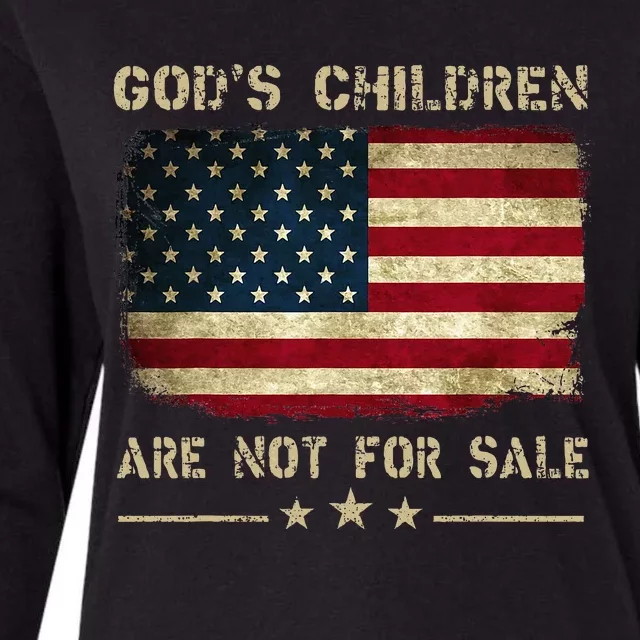 God's Children Are Not For Sale Embracing Sound of Freedom Womens Cotton Relaxed Long Sleeve T-Shirt