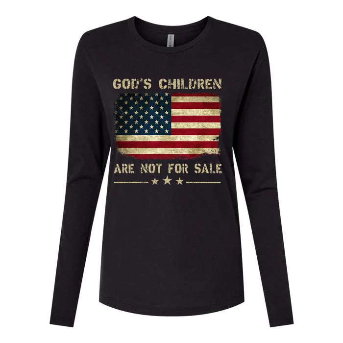 God's Children Are Not For Sale Embracing Sound of Freedom Womens Cotton Relaxed Long Sleeve T-Shirt