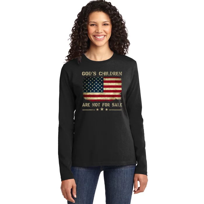 God's Children Are Not For Sale Embracing Sound of Freedom Ladies Long Sleeve Shirt