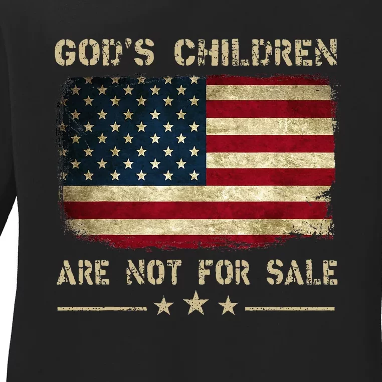 God's Children Are Not For Sale Embracing Sound of Freedom Ladies Long Sleeve Shirt