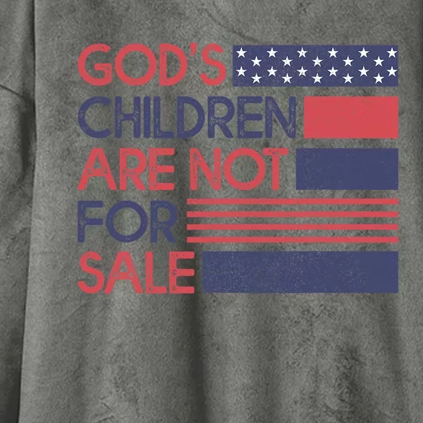 Gods Children Are Not For Sale Patriotic Flag Hooded Wearable Blanket