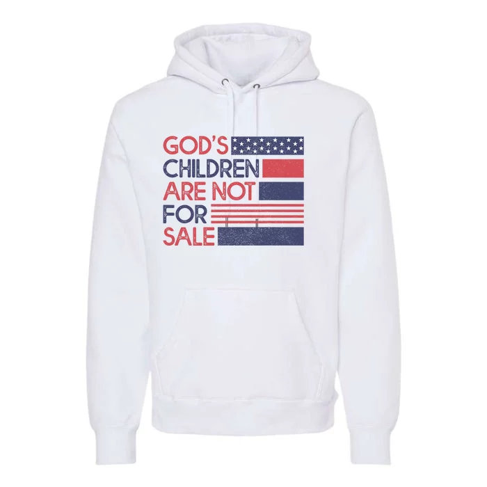 Gods Children Are Not For Sale Patriotic Flag Premium Hoodie