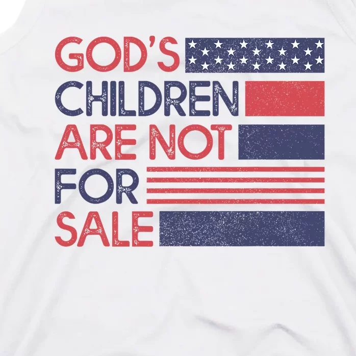 Gods Children Are Not For Sale Patriotic Flag Tank Top