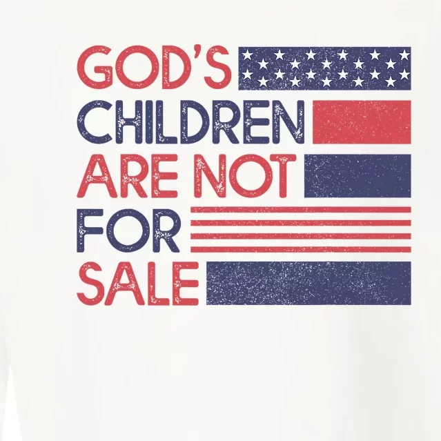 Gods Children Are Not For Sale Patriotic Flag Cropped Pullover Crew