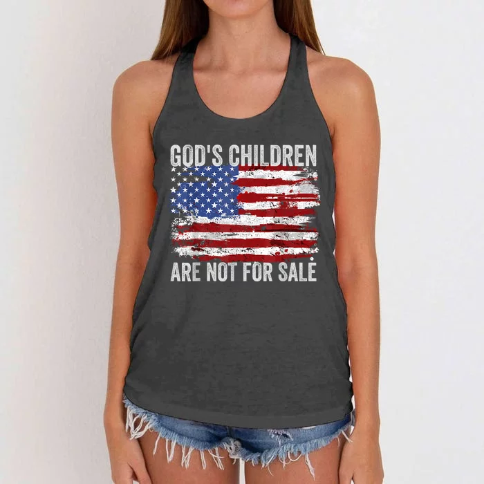 Gods Children Are Not For Sale Vintage Gods Children Women's Knotted Racerback Tank