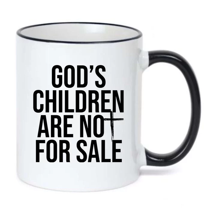 Gods Children Are Not For Sale Cross Black Color Changing Mug