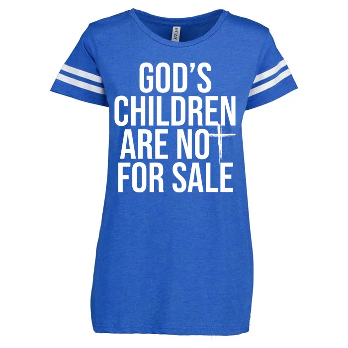 Gods Children Are Not For Sale Cross Enza Ladies Jersey Football T-Shirt