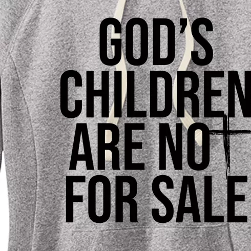 Gods Children Are Not For Sale Cross Women's Fleece Hoodie