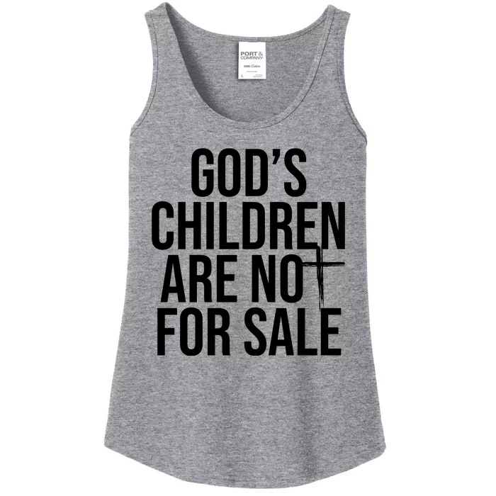 Gods Children Are Not For Sale Cross Ladies Essential Tank