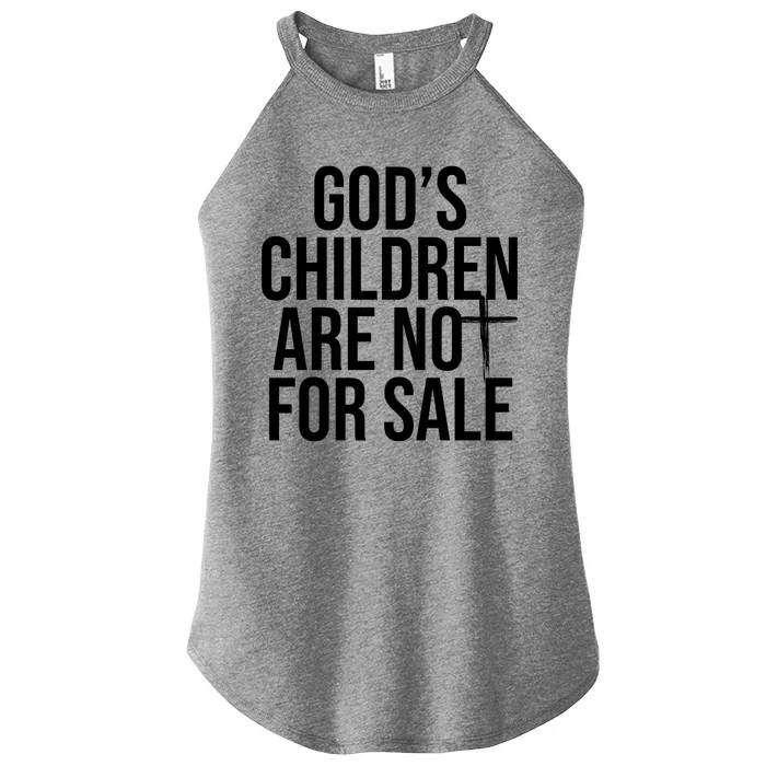 Gods Children Are Not For Sale Cross Women’s Perfect Tri Rocker Tank