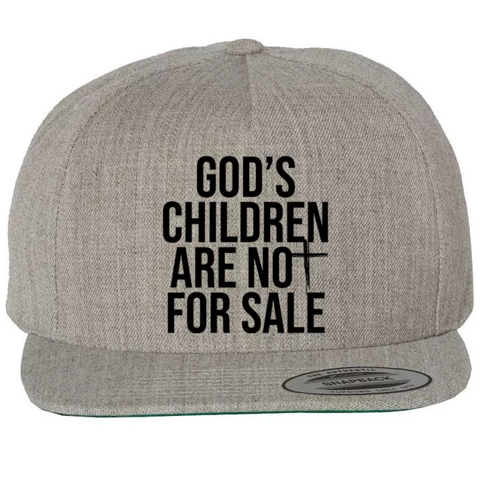 Gods Children Are Not For Sale Cross Wool Snapback Cap