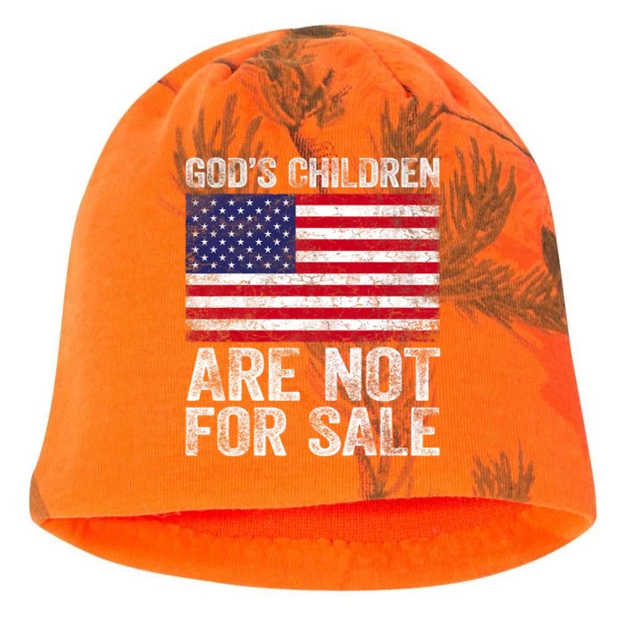 Gods Children Are Not For Sale Political Gift Protect Our Children Kati - Camo Knit Beanie