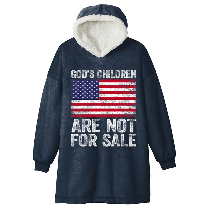 Gods Children Are Not For Sale Political Gift Protect Our Children Hooded Wearable Blanket