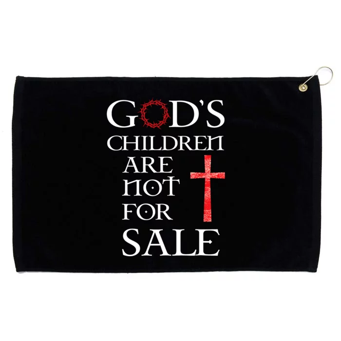 Gods Children Are Not For Sale For Children Family Grommeted Golf Towel