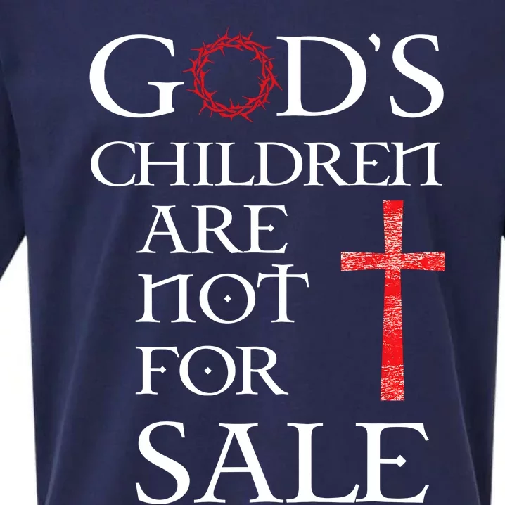 Gods Children Are Not For Sale For Children Family Sueded Cloud Jersey T-Shirt