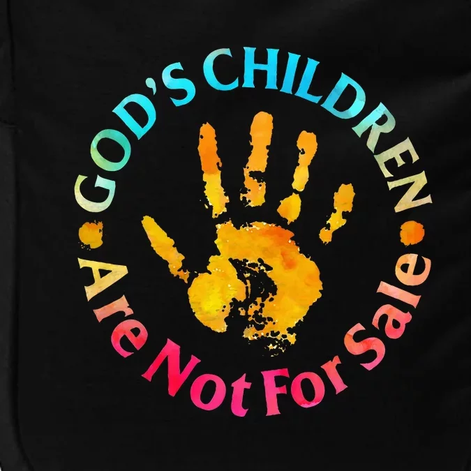 God's Children Are Not For Sale Hand Prints Impact Tech Backpack