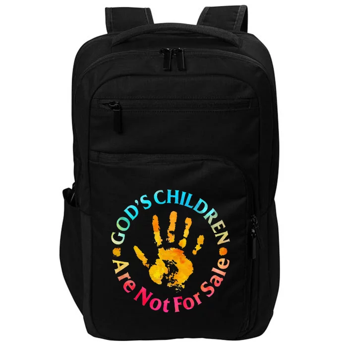 God's Children Are Not For Sale Hand Prints Impact Tech Backpack