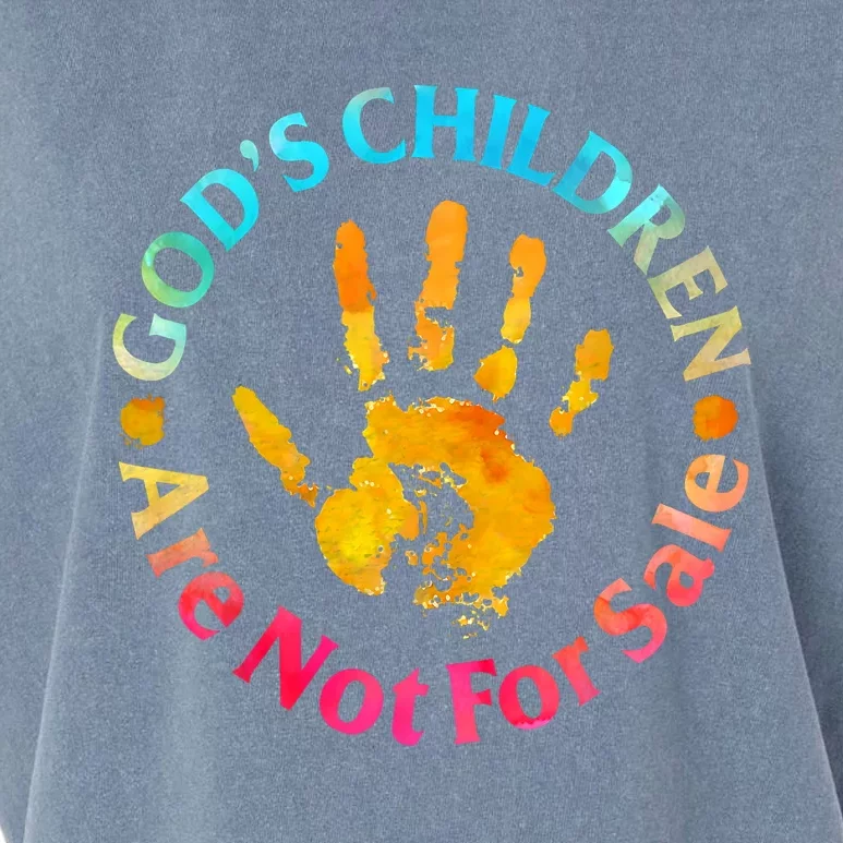 Gods Children Are Not For Sale Hand Prints Garment-Dyed Women's Muscle Tee