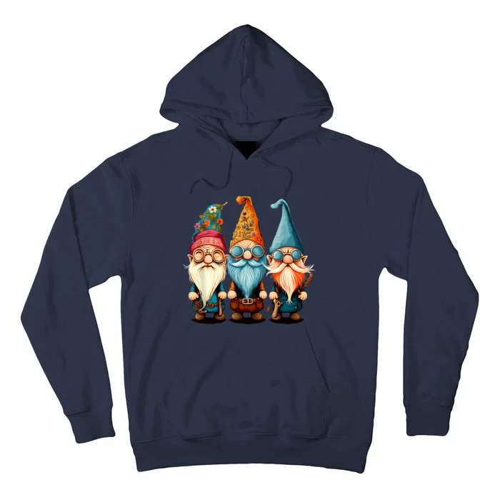 Gnome Cute And Funny Gnome Hippie Sunflower Peace Love Tall Hoodie