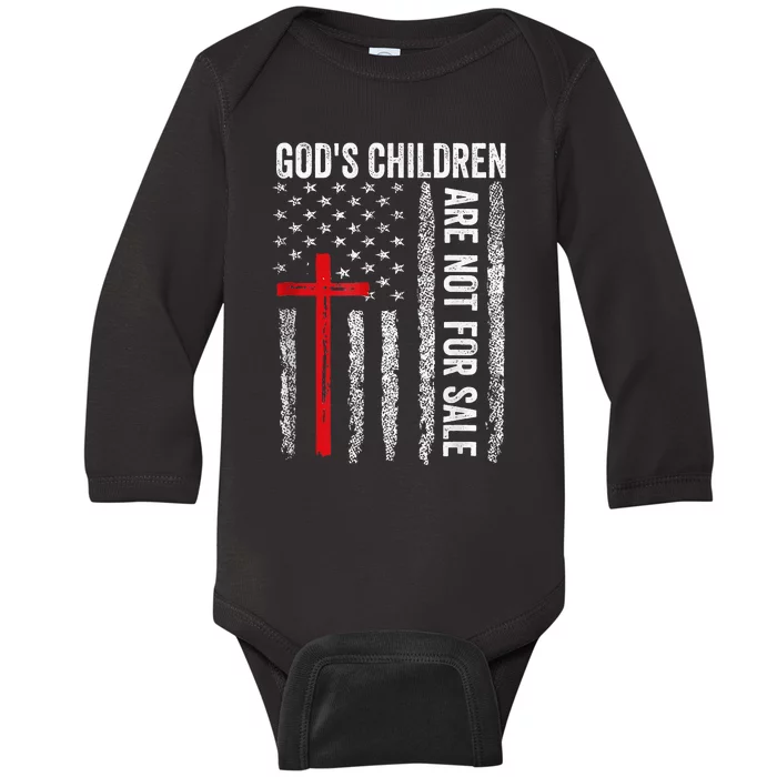 God's Children Are Not For Sale Vintage God's Children Quote Baby Long Sleeve Bodysuit