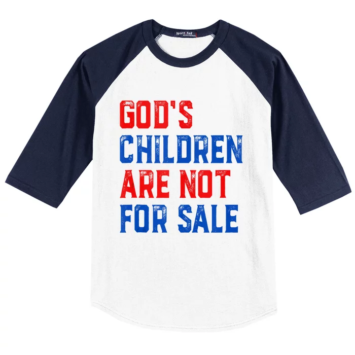 Gods Children Are Not For Sale US Flag Christian Baseball Sleeve Shirt