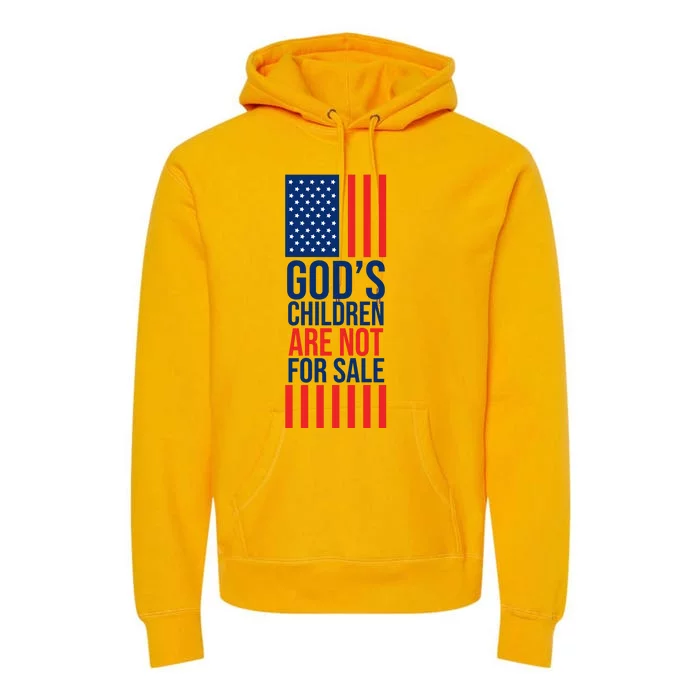 Gods Children Are Not For Sale USA Premium Hoodie