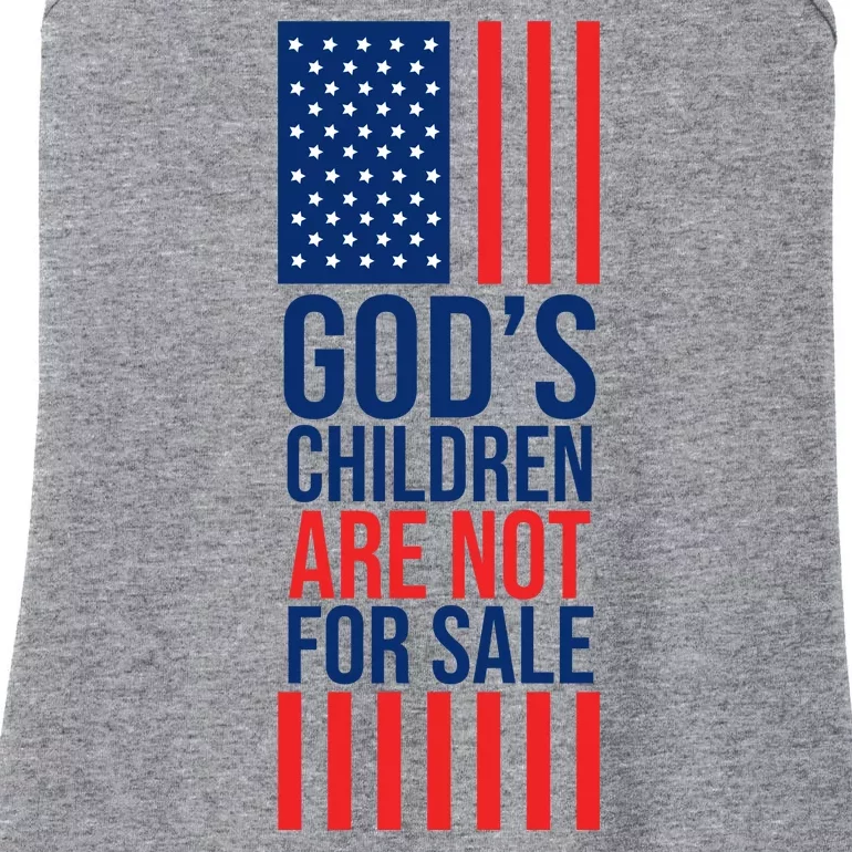 Gods Children Are Not For Sale USA Ladies Essential Tank