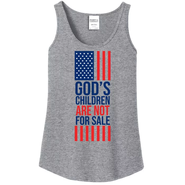 Gods Children Are Not For Sale USA Ladies Essential Tank