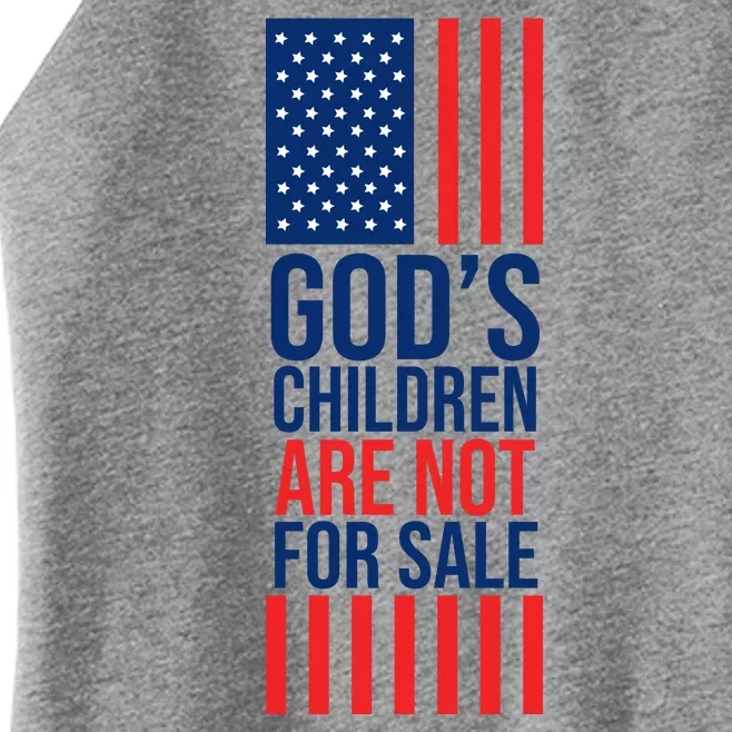 Gods Children Are Not For Sale USA Women’s Perfect Tri Rocker Tank