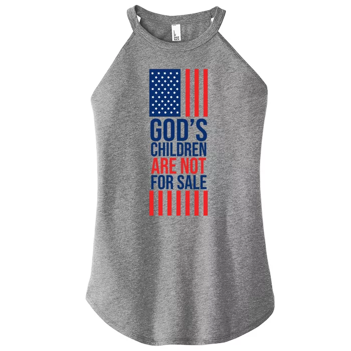 Gods Children Are Not For Sale USA Women’s Perfect Tri Rocker Tank