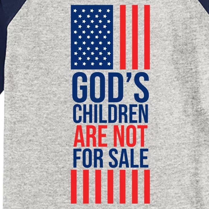 Gods Children Are Not For Sale USA Kids Colorblock Raglan Jersey